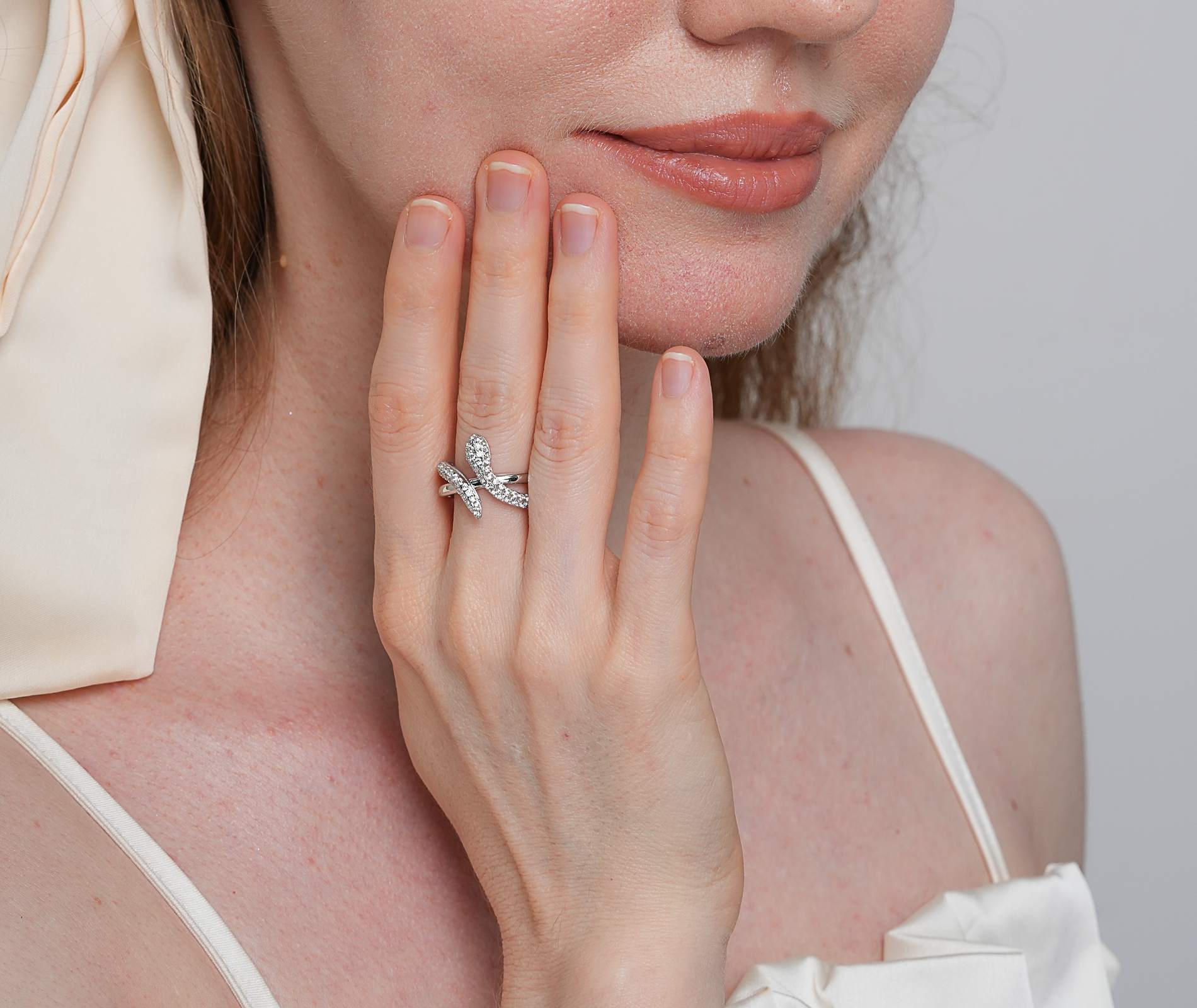 Shining Star Jewelry Adjustable Moissanite Three Dimensional Snake Open Ring Shining Star Jewelry Adjustable Moissanite Three Dimensional Snake Open Ring