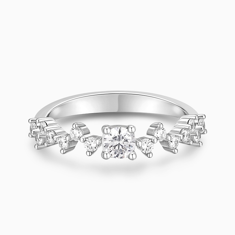 Shining Star Jewelry Holiday Gift Fashion Sterling Silver Diamond Women's Ring Shining Star Jewelry Holiday Gift Fashion Sterling Silver Diamond Women's Ring