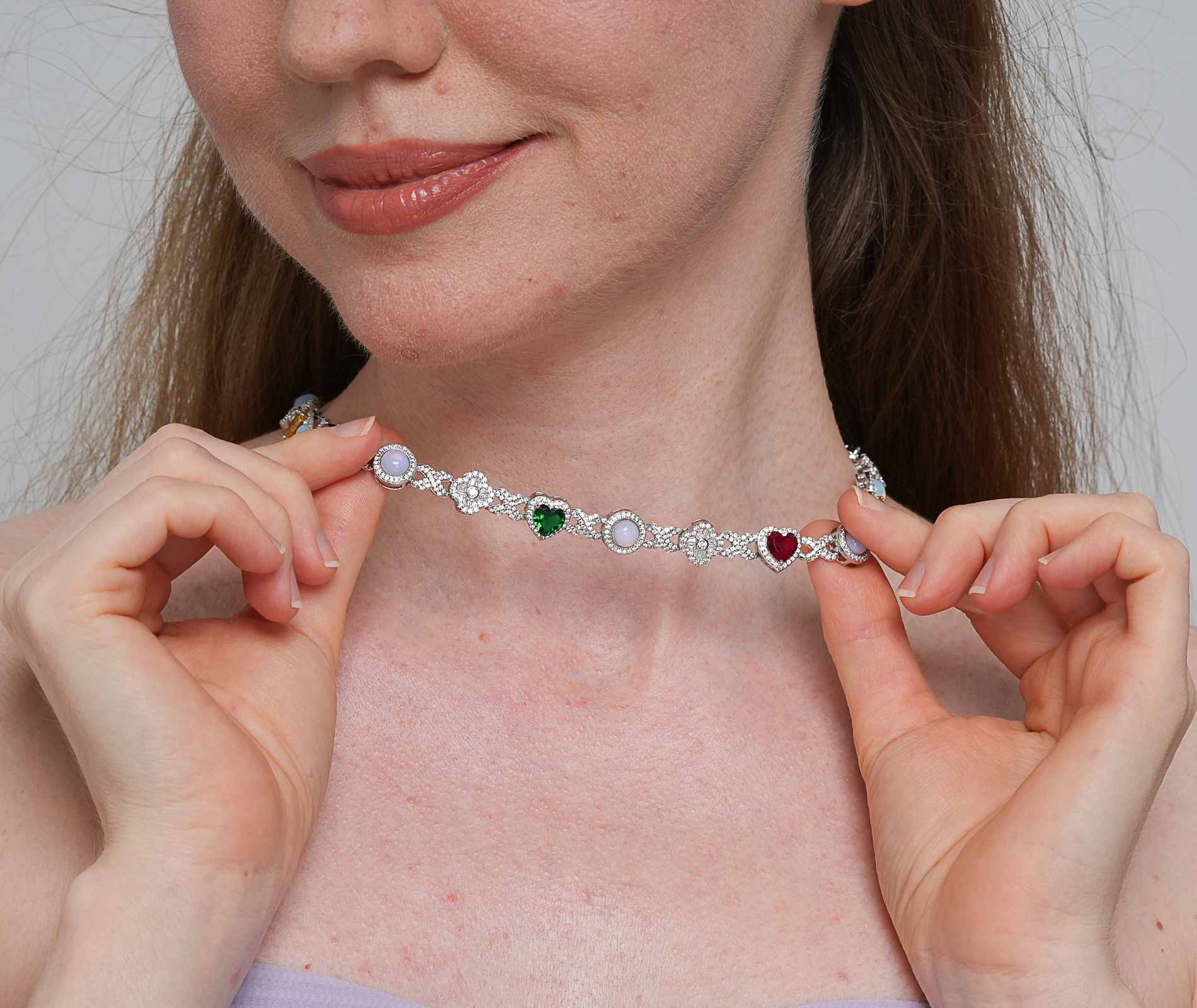 Shining Star Jewelry Fashion Women Jewelry Cz Tennis Chain Choker Necklace Shining Star Jewelry Fashion Women Jewelry Cz Tennis Chain Choker Necklace