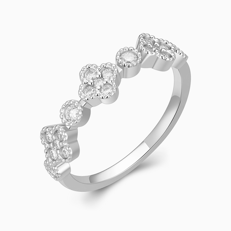 Shining Star Jewelry Cubic Zircon Flower Necklace And Ring Jewelry Set Shining Star Jewelry Cubic Zircon Flower Necklace And Ring Jewelry Set