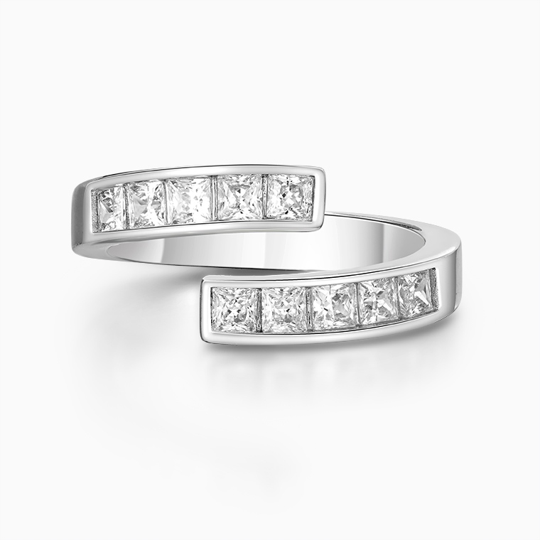 Shining Star Jewelry Solid 925 Silver Moissanite Princess Cut Women's Ring Shining Star Jewelry Solid 925 Silver Moissanite Princess Cut Women's Ring