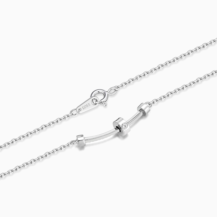 Shining Star Jewelry Women's Cubic Zirconia Sterling Silver Simple Fine Necklace Shining Star Jewelry Women's Cubic Zirconia Sterling Silver Simple Fine Necklace