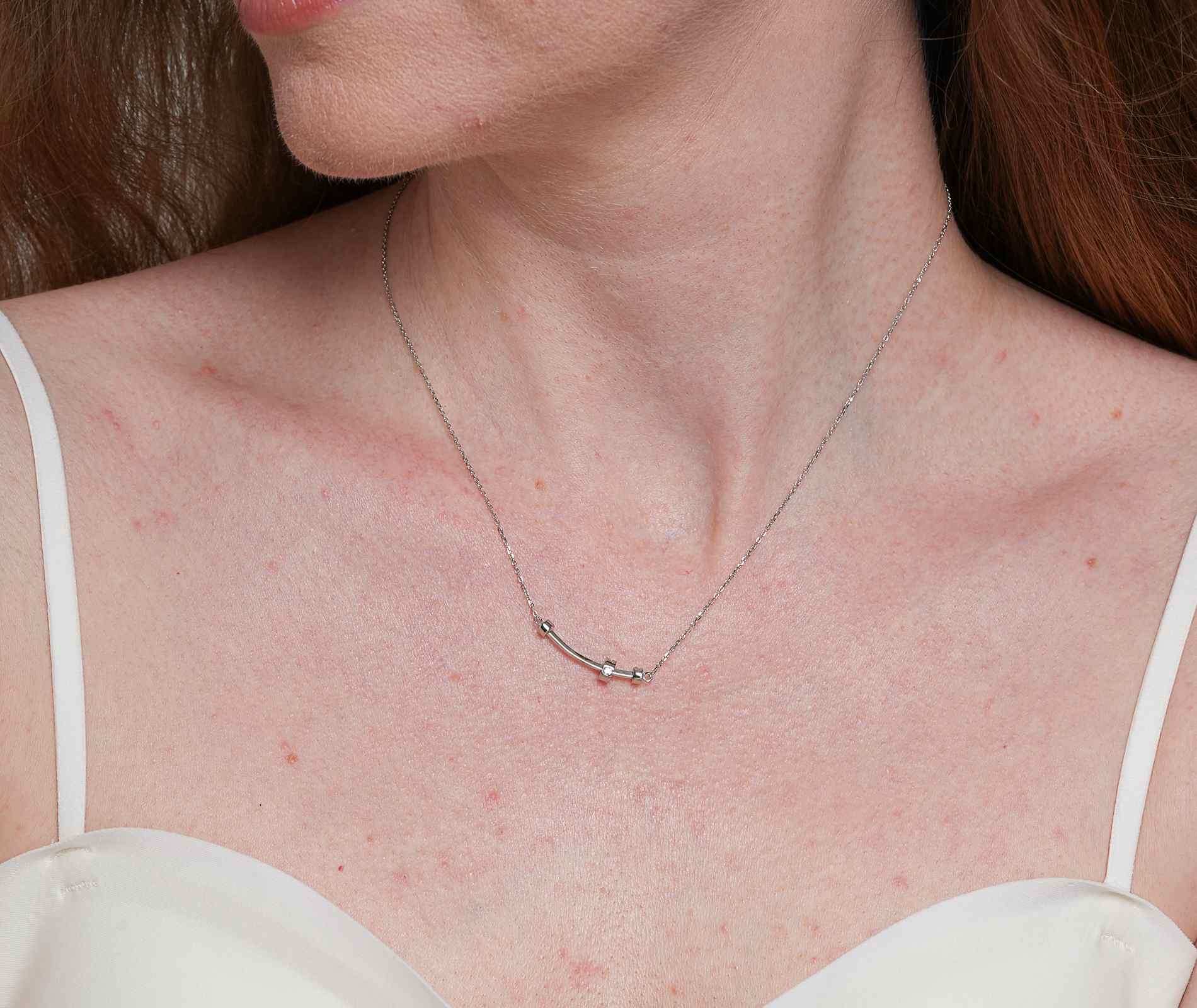 Shining Star Jewelry Women's Cubic Zirconia Sterling Silver Simple Fine Necklace Shining Star Jewelry Women's Cubic Zirconia Sterling Silver Simple Fine Necklace