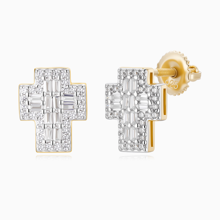 925 sterling silver men's earrings | Hip-hop jewelry manufacturer